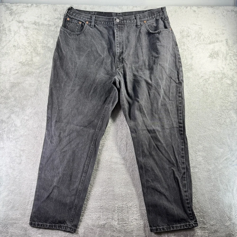 Vintage Premium Blue Label Jeans Mens 40x30 Black Relaxed Tapered Made in USA